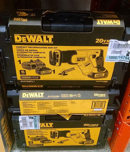 Deal Dewalt 20V Compact Reciprocating Saw Kit with ToughSystem Tool Box