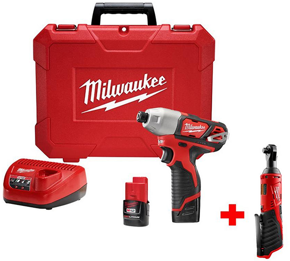 One Day Deal Milwaukee M12 Drill or Impact Driver Bonus Bundles (11/14