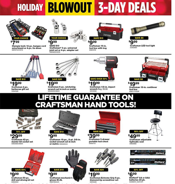 Sears Black Friday 2017 Tool Deals