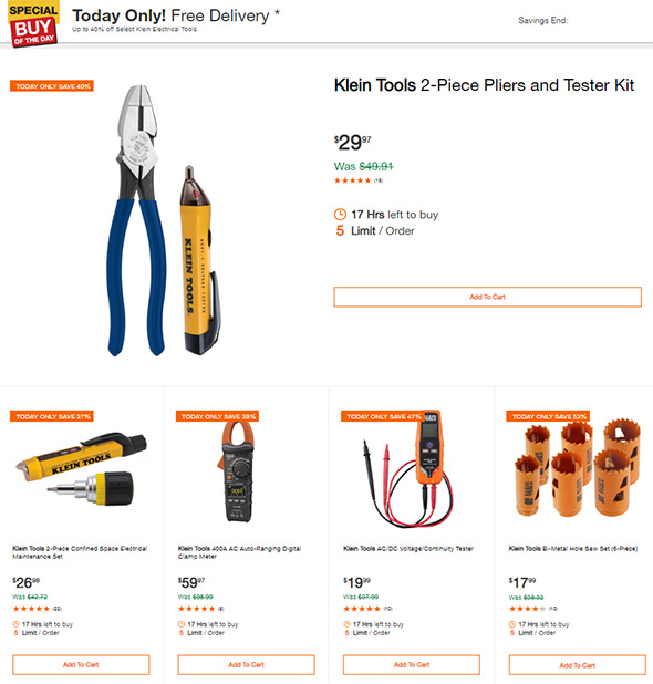 Deals of the Day Klein Tester Tool Bundles and Dremel Rotary Tool Set