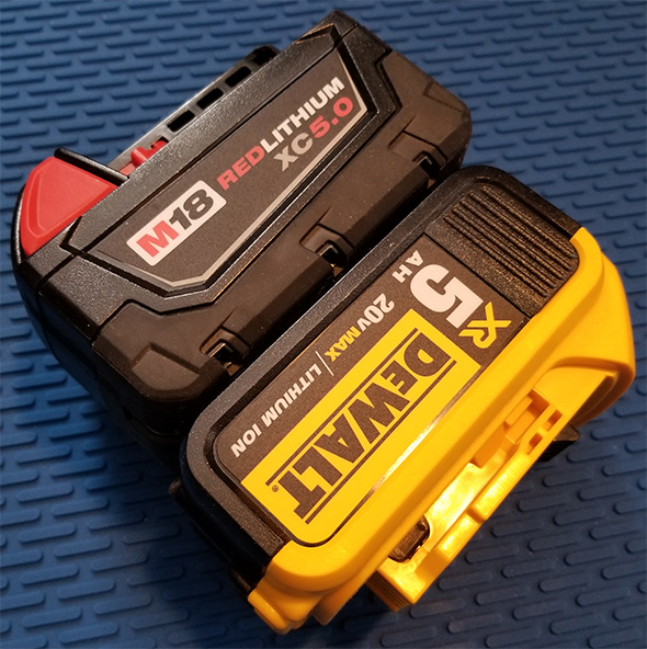 New Dewalt and Milwaukee QuickChange Cordless Power Tool Battery Pack
