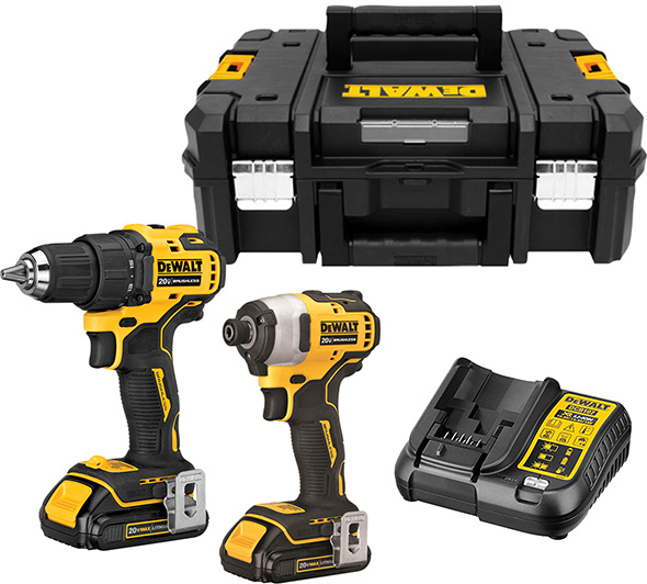New Dewalt Atomic Cordless Power Tool + TStak Tool Box Bundles