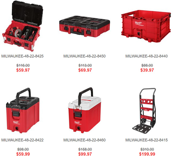 Milwaukee Packout Tool Box Sale Lots of Options and a FREEBIE Offer!!