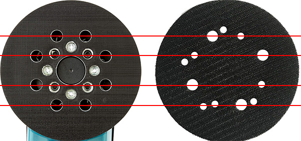 Bosch Sander Hole Pattern Next to Diablo Net Sanding Disc Protective Sheet