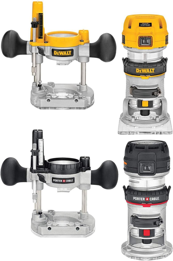 Dewalt and Porter Cable Compact Routers Comparison