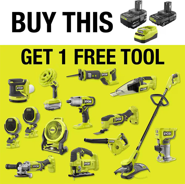 Ryobi Starter Kit Free Tool Selection for Black Friday 2025